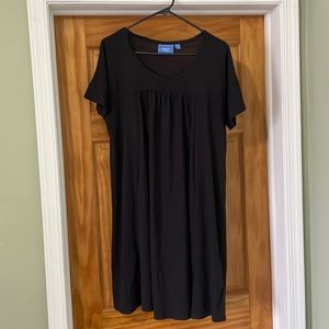 SimplyVera Vera Wang Black Casual Day Dress With Pockets